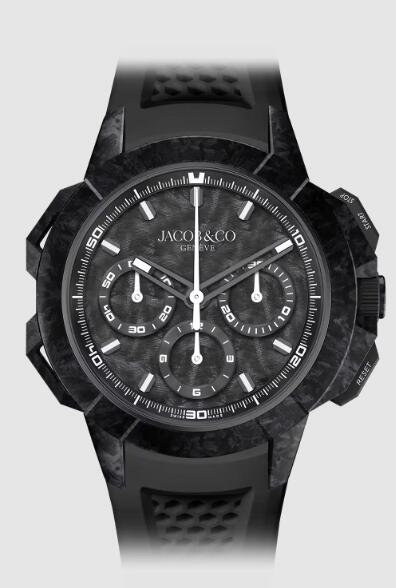 Review Jacob & Co epic x chrono 44mm tri-compax Black EC440.29.AA.AA.A Replica watch